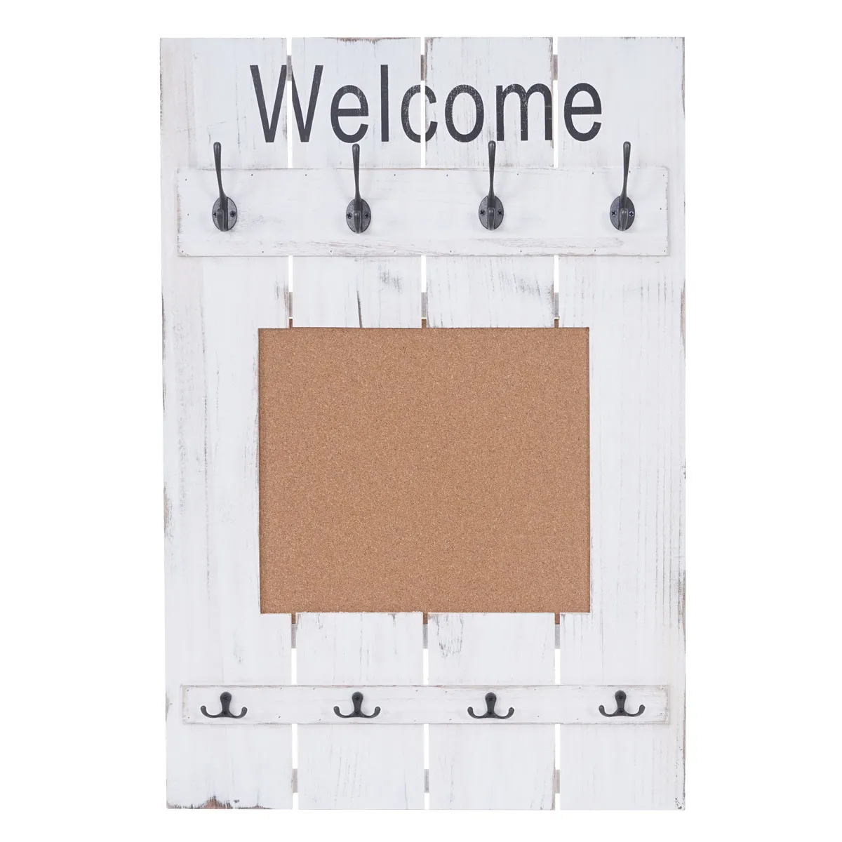Mendler Portemanteau Mural HWC-C89 - Blanc Shabby