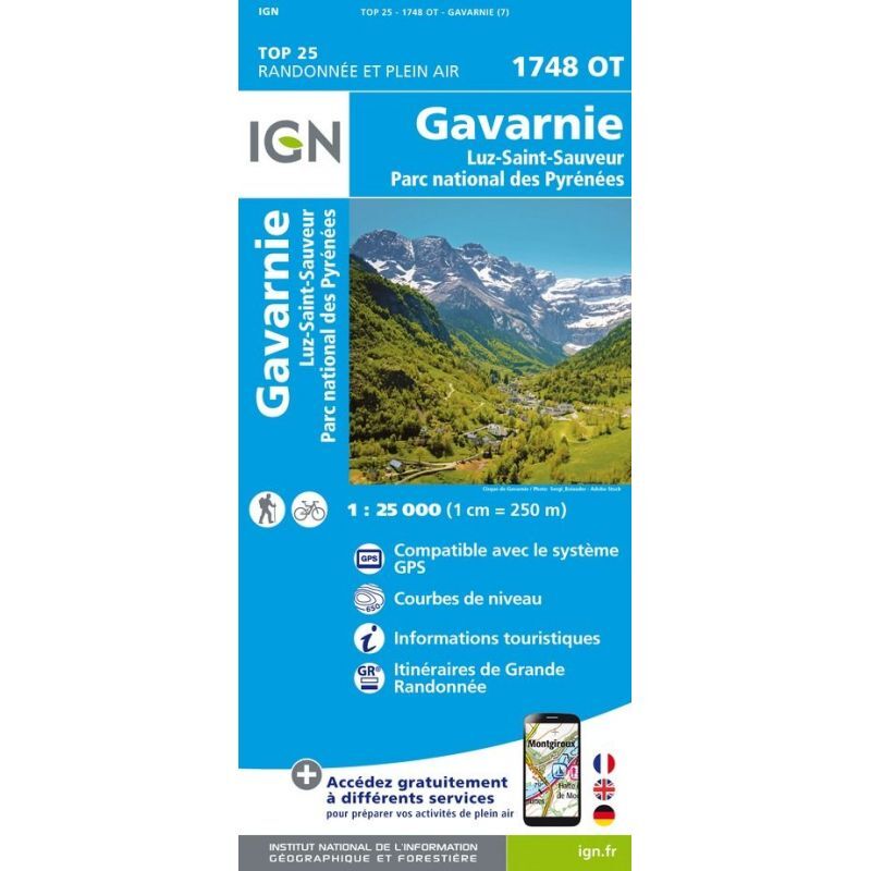 Gavarnie / Luz-St-Sauveur / Parc National des Pyrénées - Carte topographique