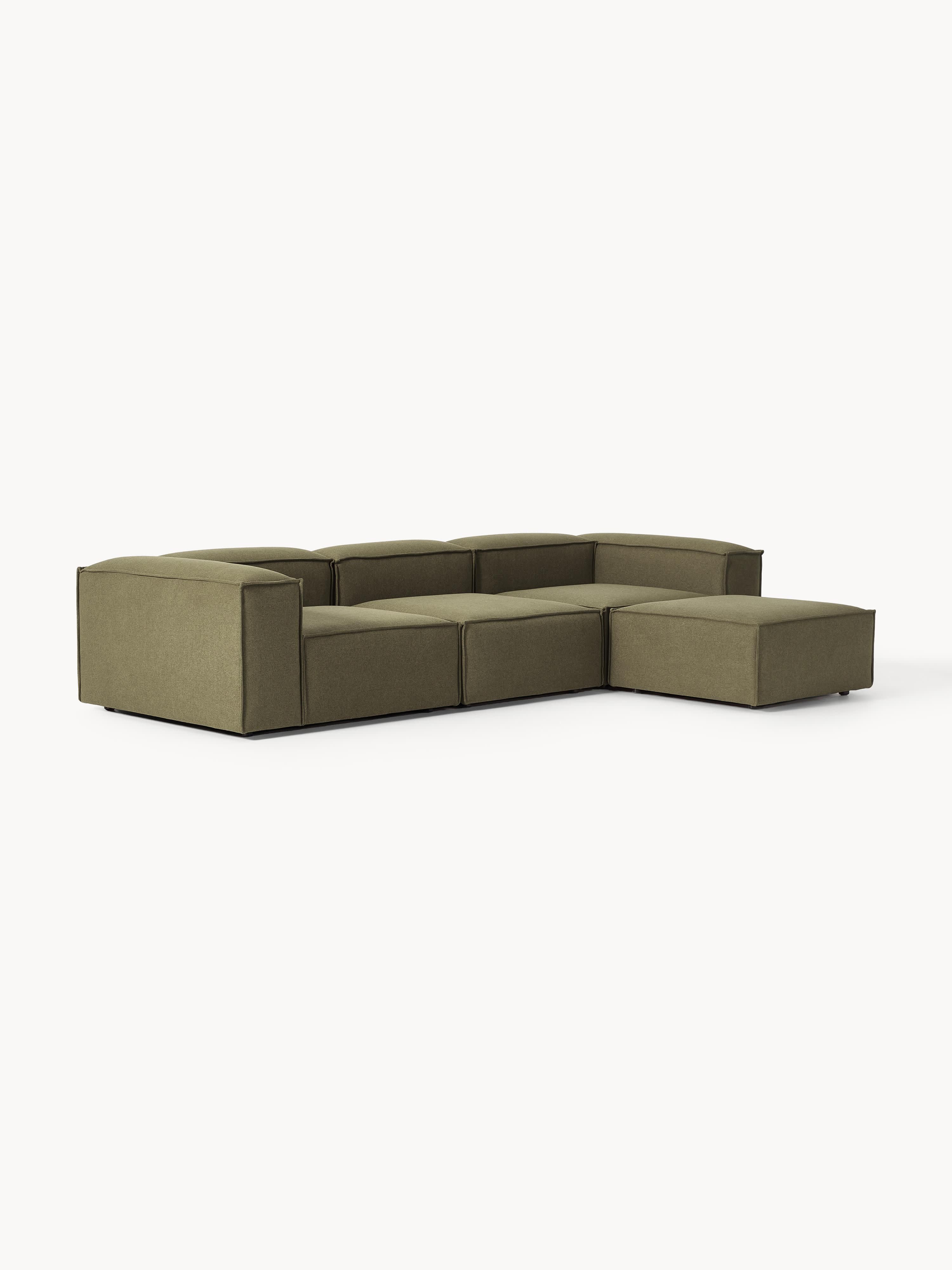 Modulaire bank Lennon (4-zits) met poef (links/rechts)