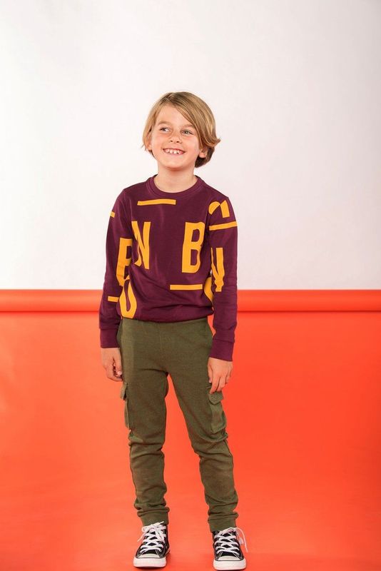 B.NOSY jongens sweater - Wijn rood