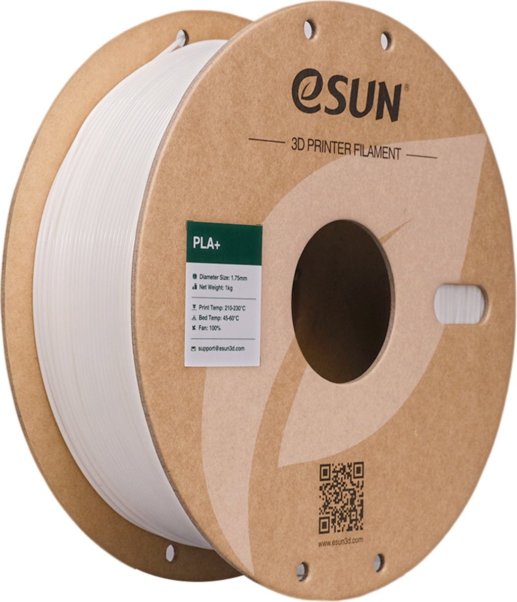 eSUN  PLA+ White, 1,75 mm / 1000 g    PLA-Filament mit verbesserten physikalischen Eigenschaften