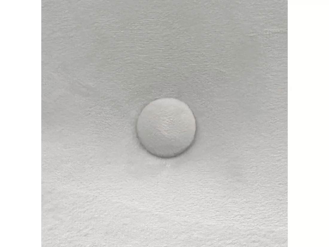 DHOME Tête de Lit Velours Lisse avec Boutons 160x105 avec Pieds de Lit 150/160 - Blanc