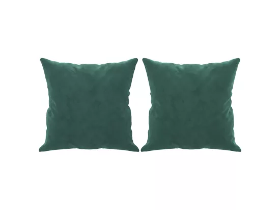 Canapé 3 places avec oreillers vert foncé 180 cm velours