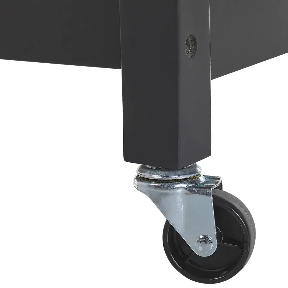 HIUMA - Keukentrolley - Zwart - Rubberhout