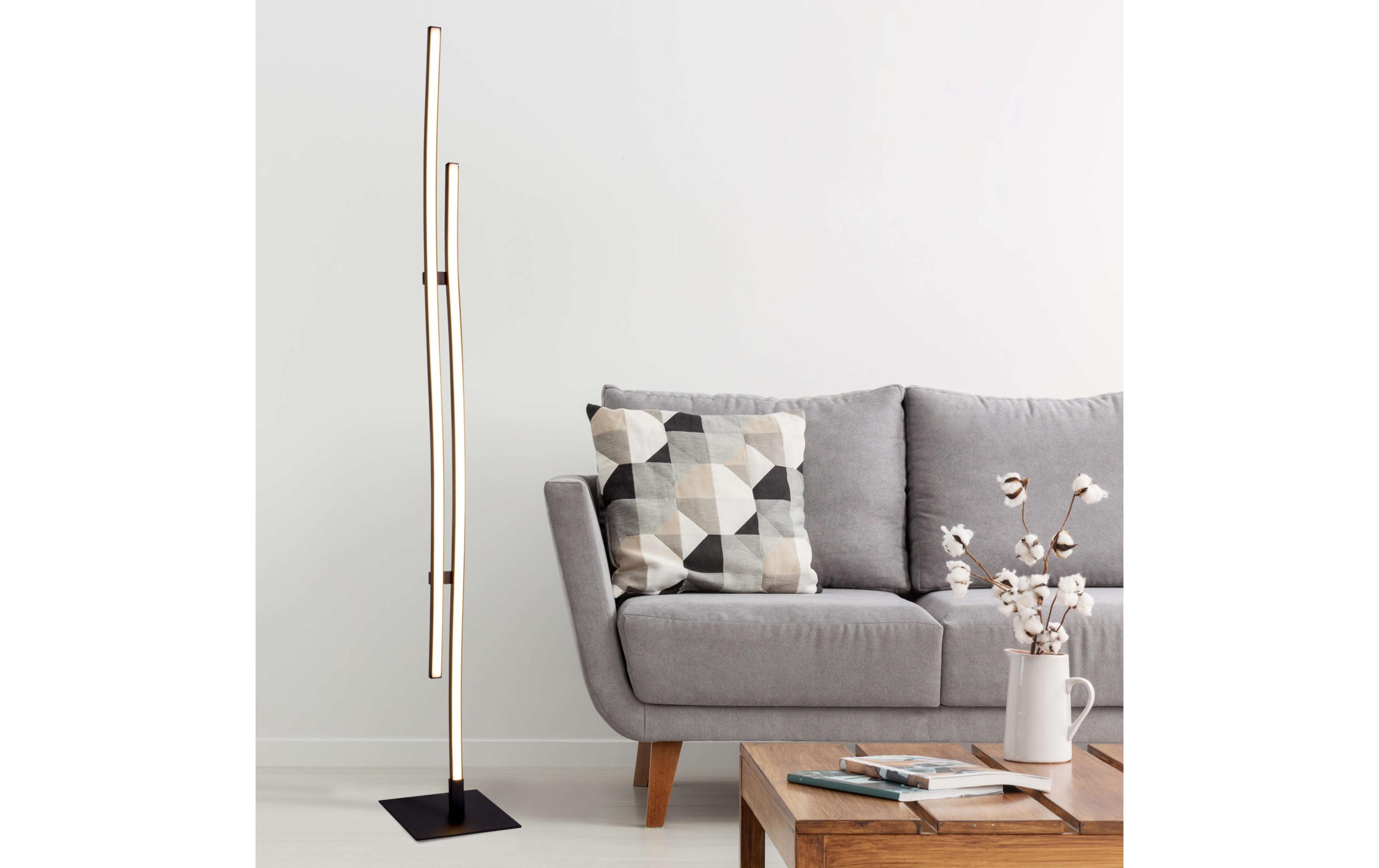 Stehleuchte «Onda» h: 130 cmLED Stehlampe aus Aluminium, Eisen und Kunststoff