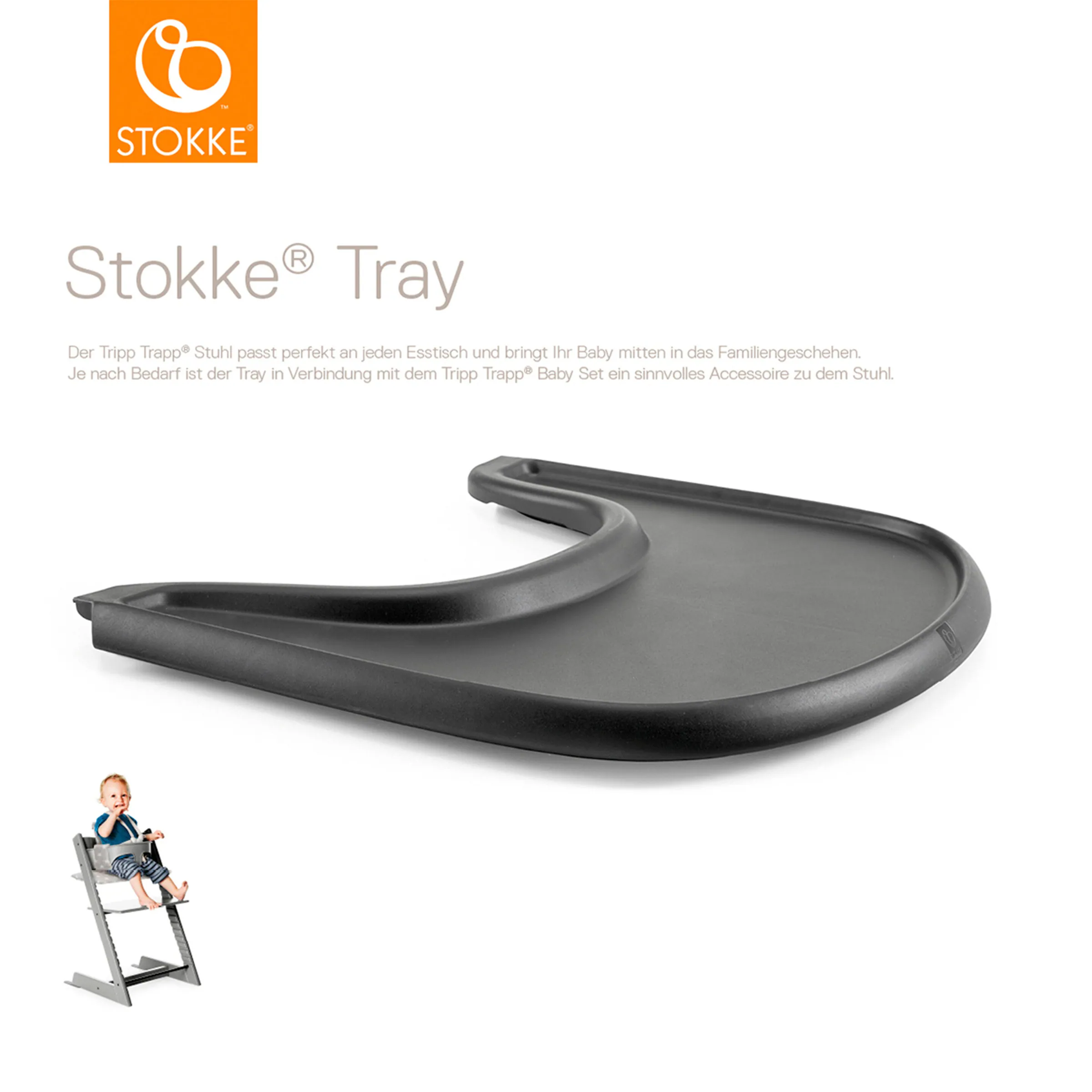 Stokke® - TRIPP TRAPP® Tray Hochstuhltisch Black