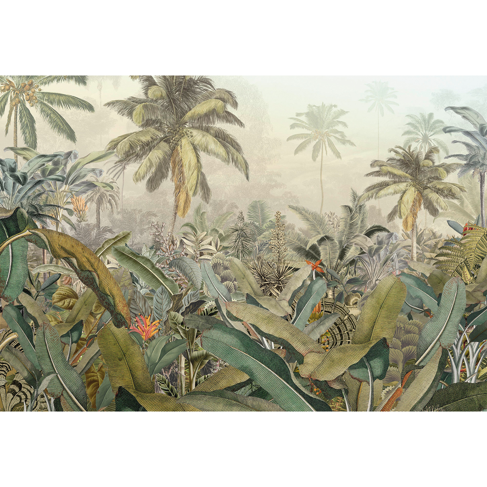 Vlies-Fototapete AMAZONIA - grün-braun - 368x248 cm