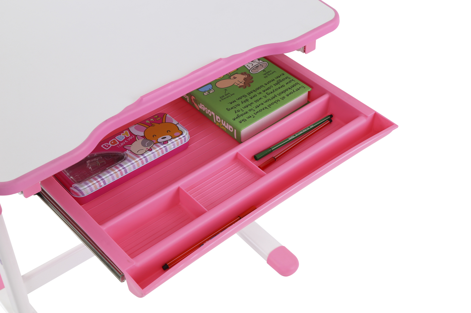 Kinderschreibtisch COMFORTLINE - rosa - mit Stuhl