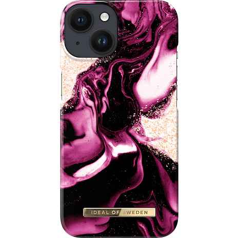 Ideal of Sweden iPhone 14 cover - Golden Ruby Marble