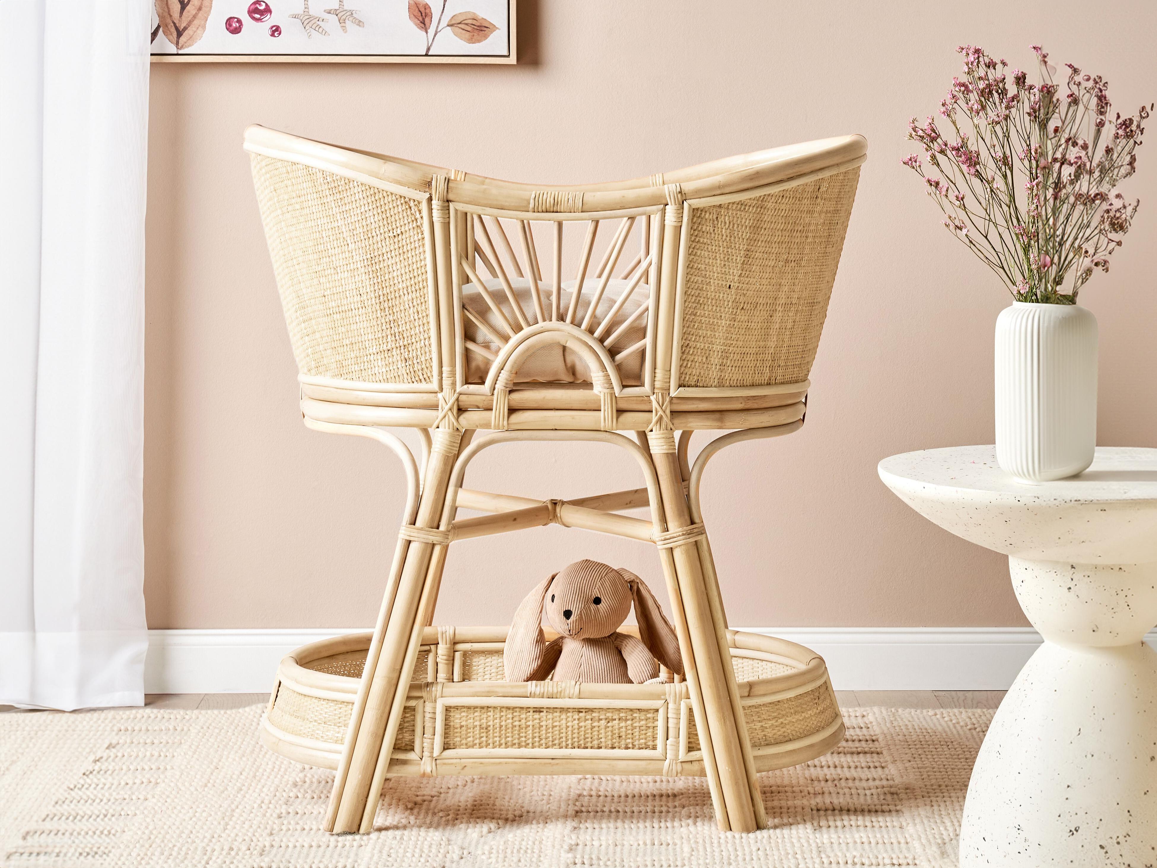 Wieg Rotan LAGRASSE 50 x 70 cm Natuurlijk