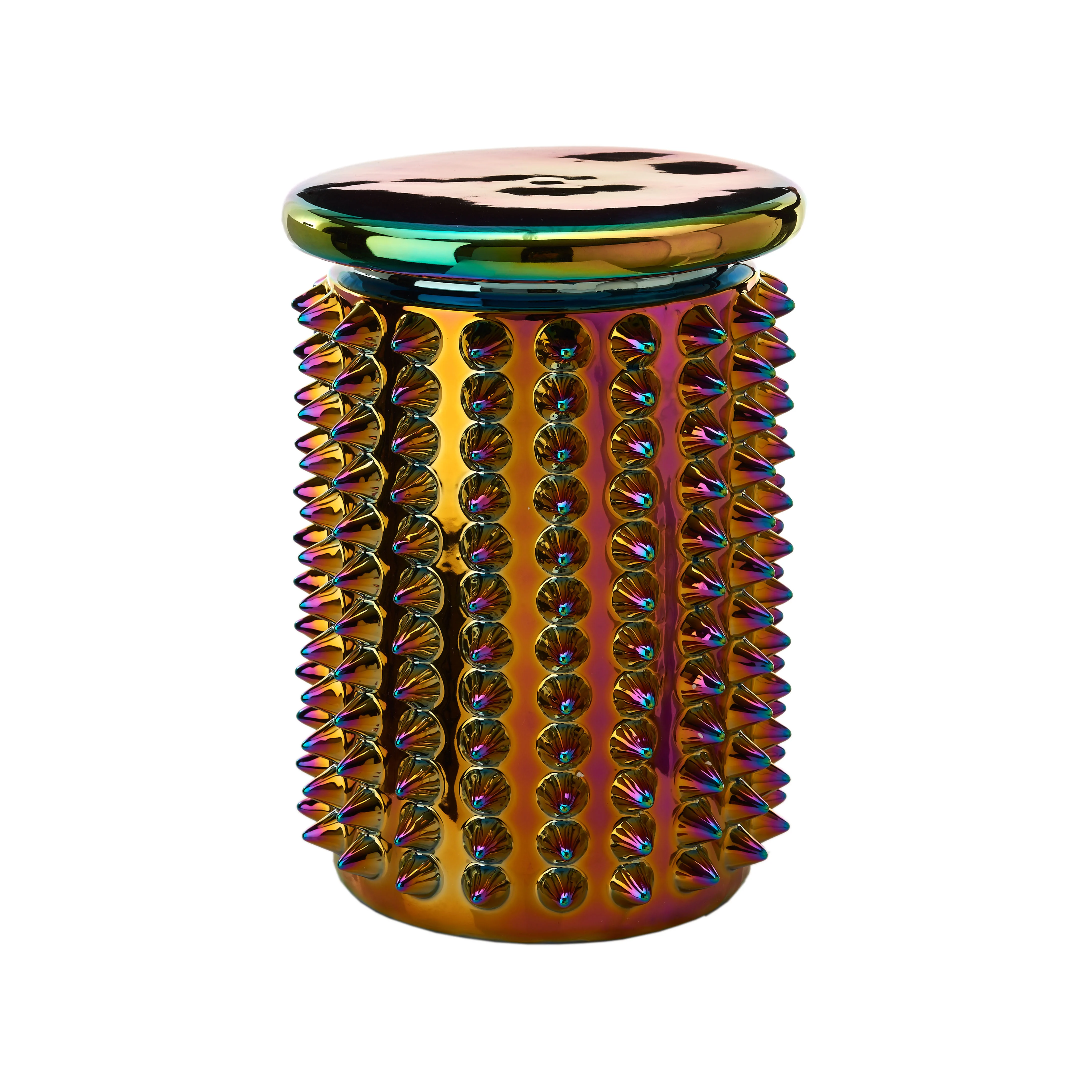 OILY SPIKES - Tabouret céramique | Multicolore