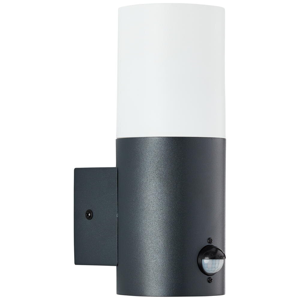 Aberdeen wandlamp in antraciet E27 IP44 met bewegingsmelder