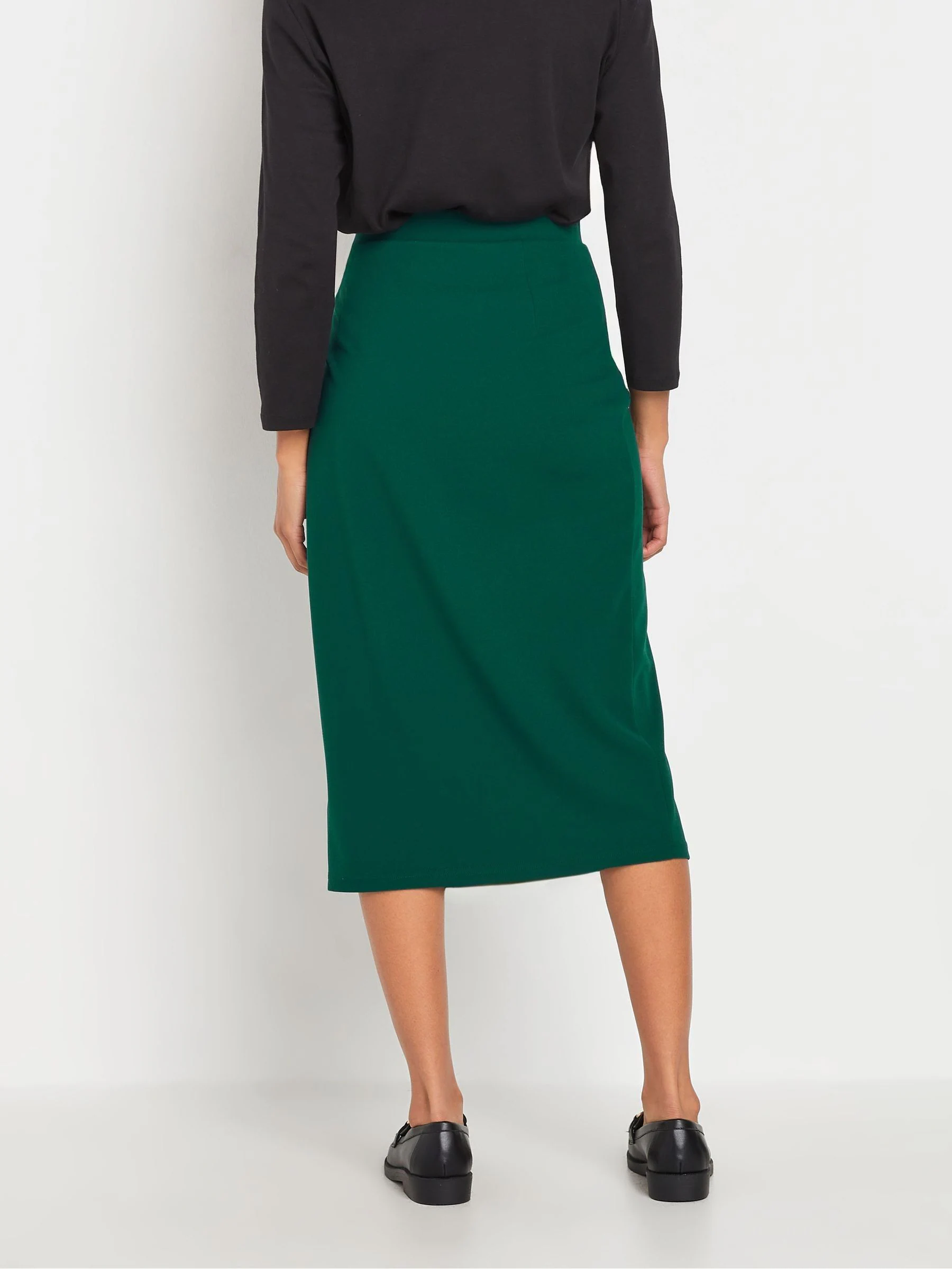 M&Co Button Detail Midi Skirt