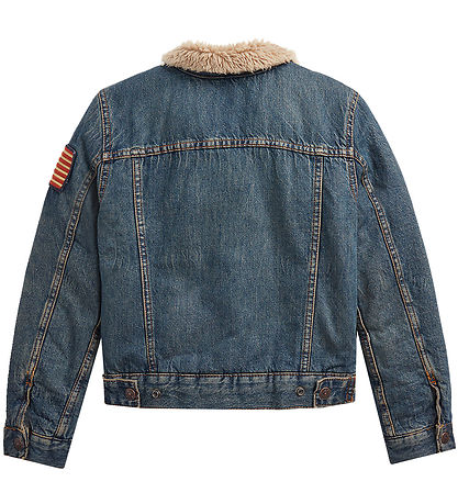 Polo Ralph Lauren Denimjakke m. For - Blå