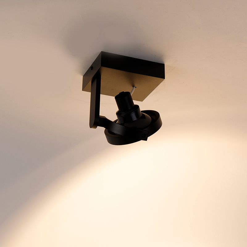Moderne plafondspot zwart draai- en kantelbaar GU10 111mm - Master
