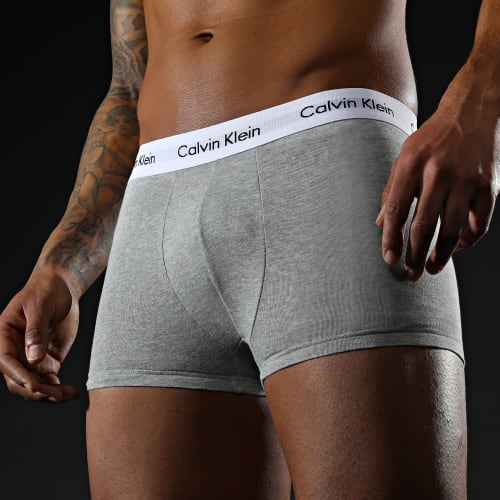 Lot de 3 Boxers Coton Stretch U2664G Noir Blanc Gris