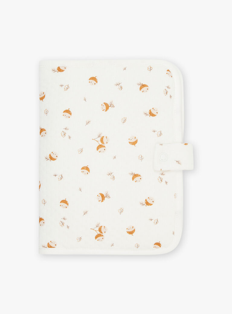 Protège-carnet de santé écru en tubique