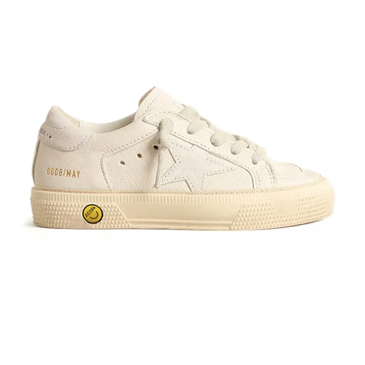 Golden Goose Baskets Lacets May Suède | Blanc