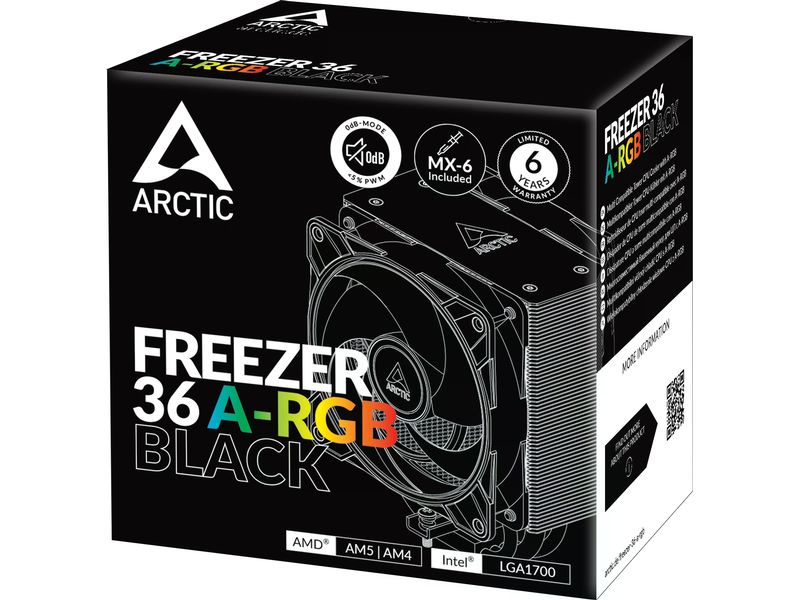 Arctic Cooling Freezer 36 A-RGB Multikompatibler Tower CPU-Kühler mit A-RGB