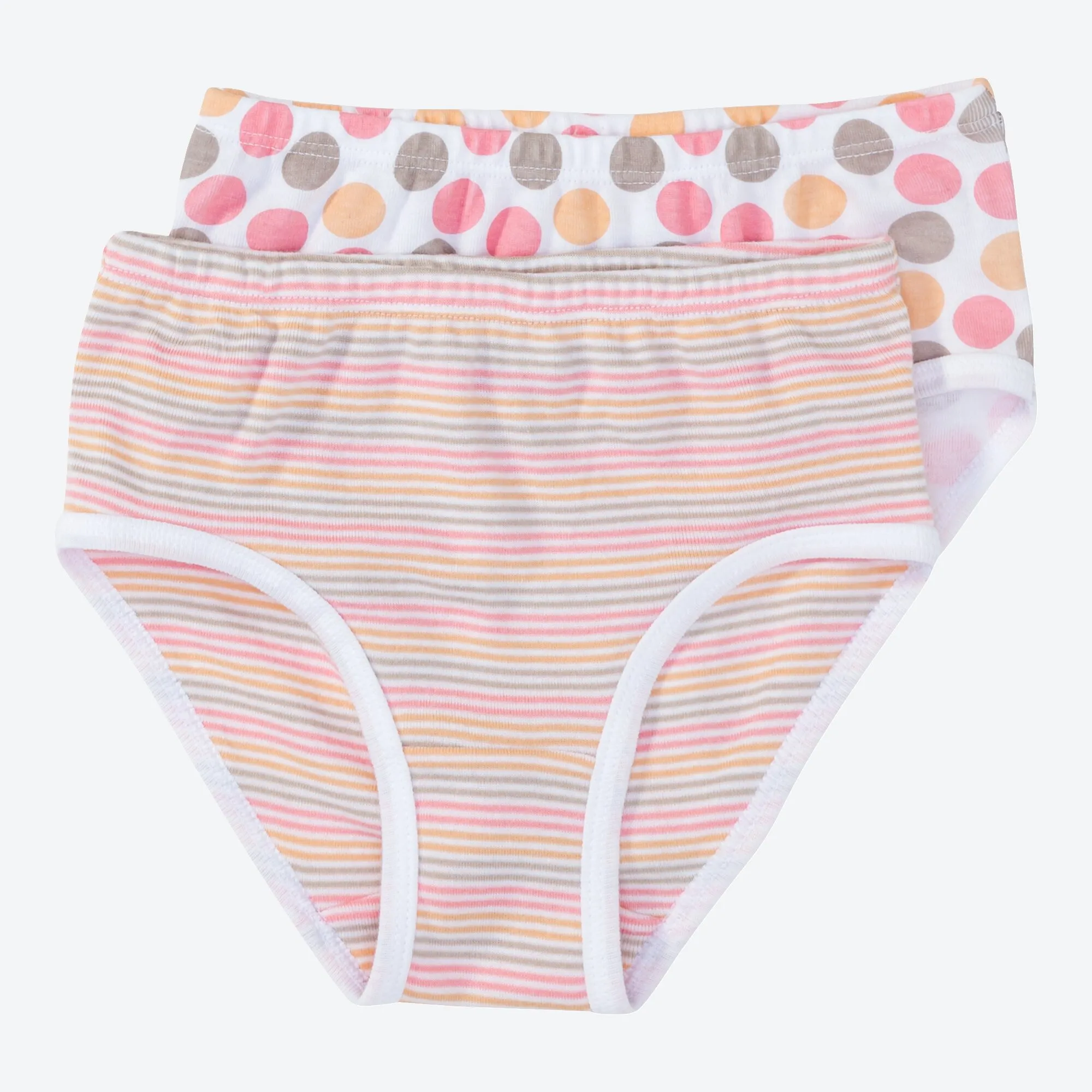 Mädchen-Slip mit Ringelmuster, 2er-Pack