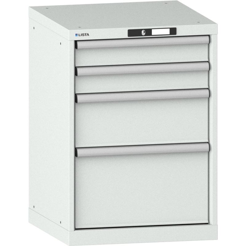 Armoire à tiroirs Lista 27x27E H 80 x L 56,4 x P 57,2 cm avec plusieurs tiroirs Key Lock