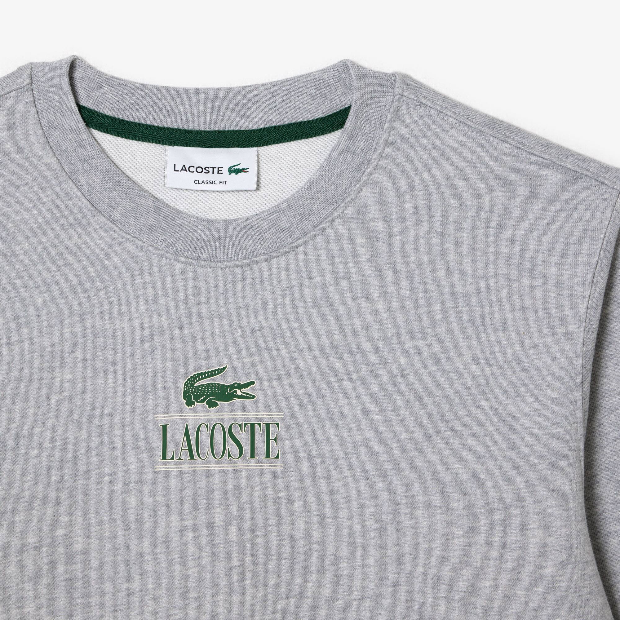 Jogger-Sweatshirt mit Signatur-Aufdruck Sweatshirts - Grau - Lacoste - Unisex