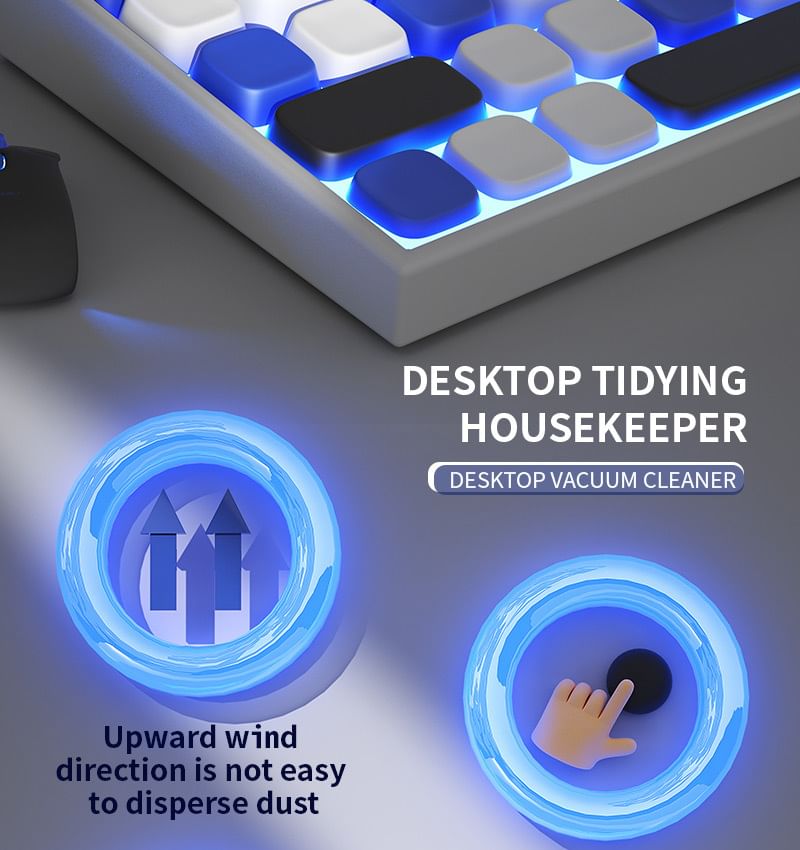 HOMTEC - USB oplaadbare stofzuiger