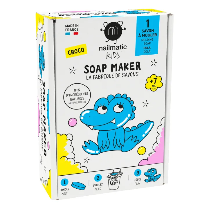 Nailmatic Kids Coffret La Fabrique de savons Croco - 1 savon | Bleu