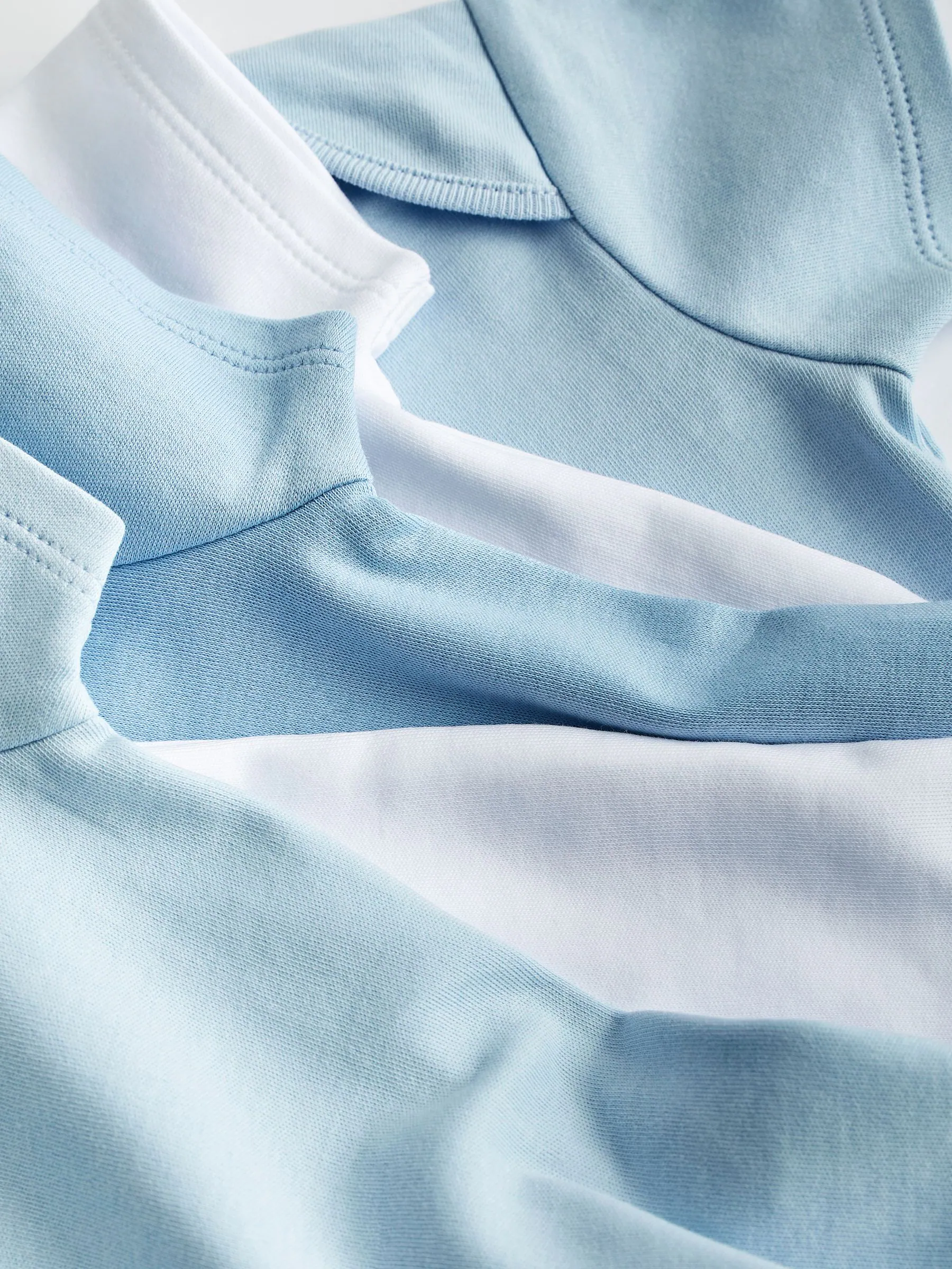 Blauw/wit - Effen babyrompertjes