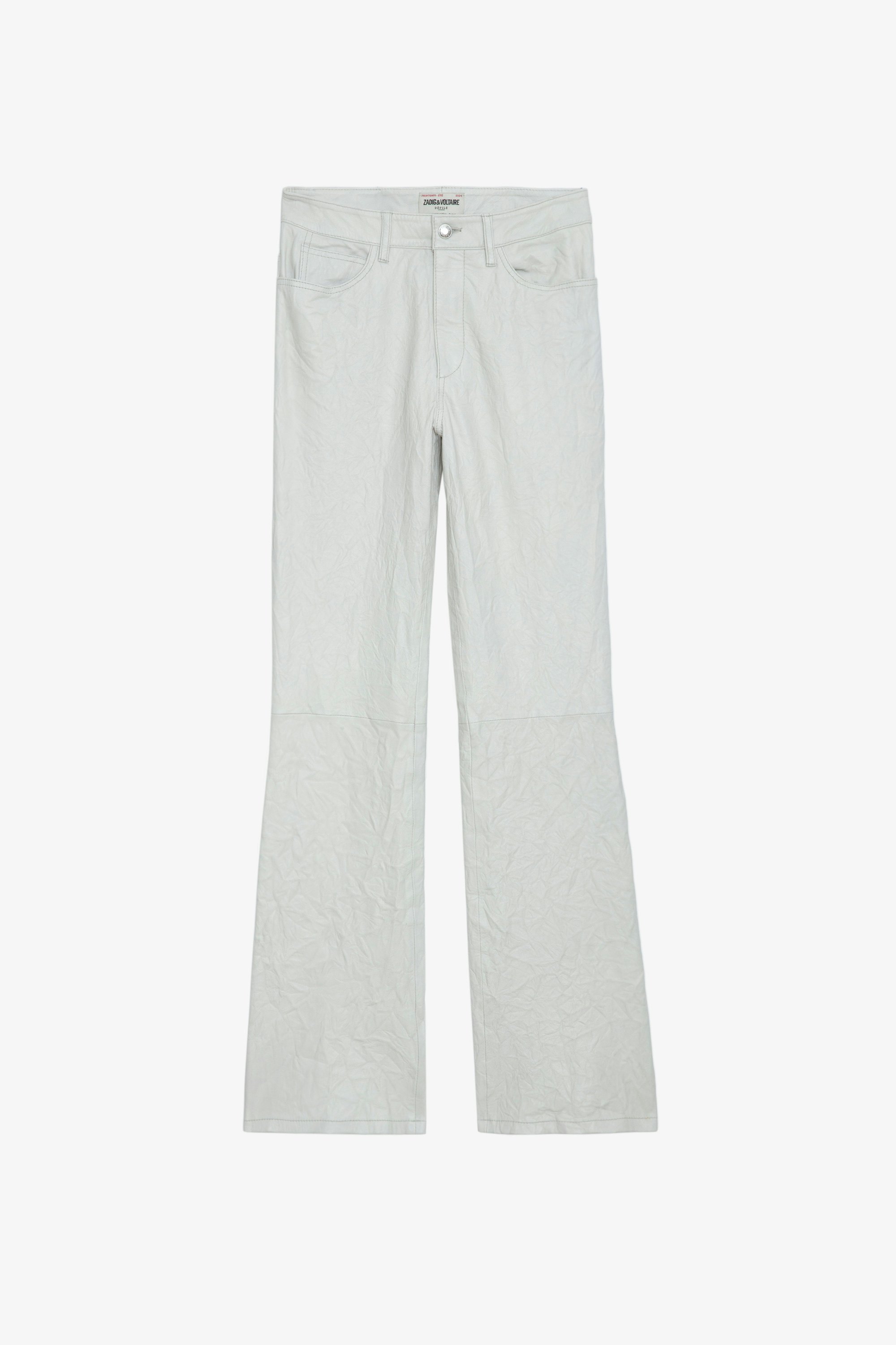 Pantalon Pistol Cuir Froissé