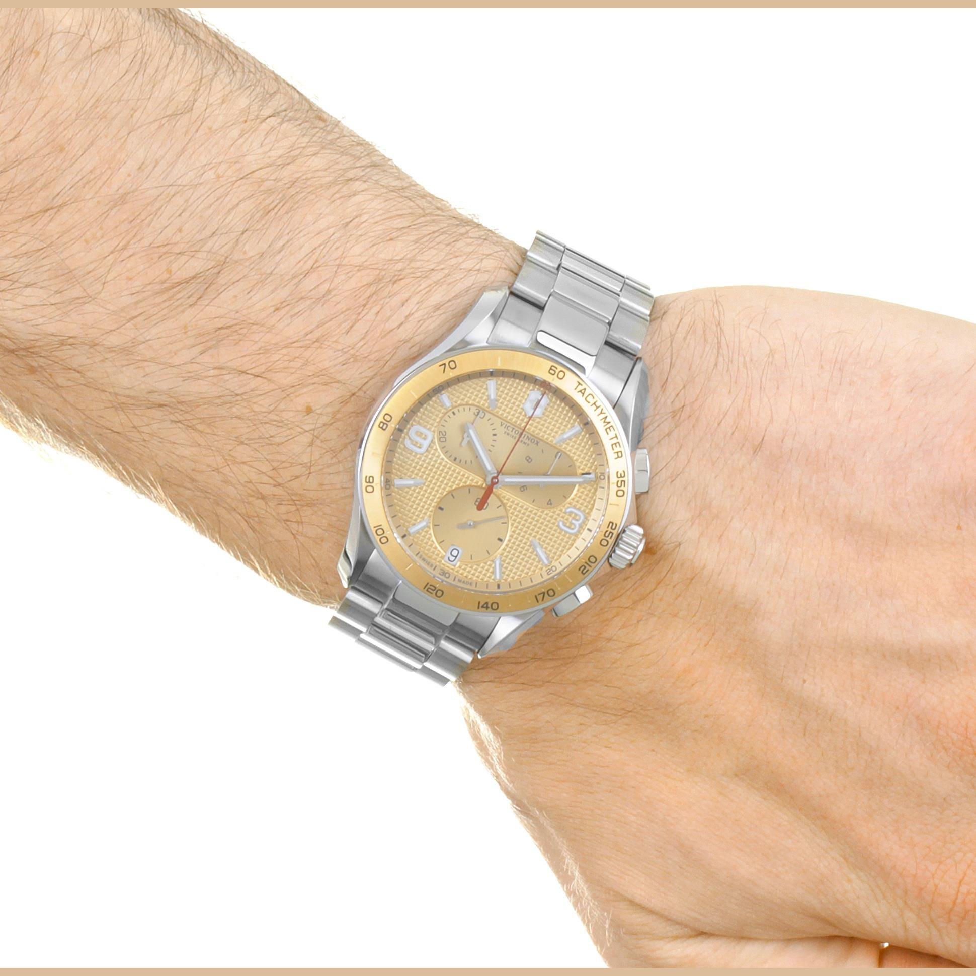 Victorinox Swiss Army Chrono Classic Stainless Steel Luxury Analogue Quartz Watch