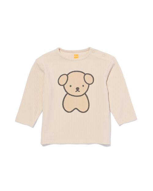 t-shirt côtelé miffy nouveau-né  sable