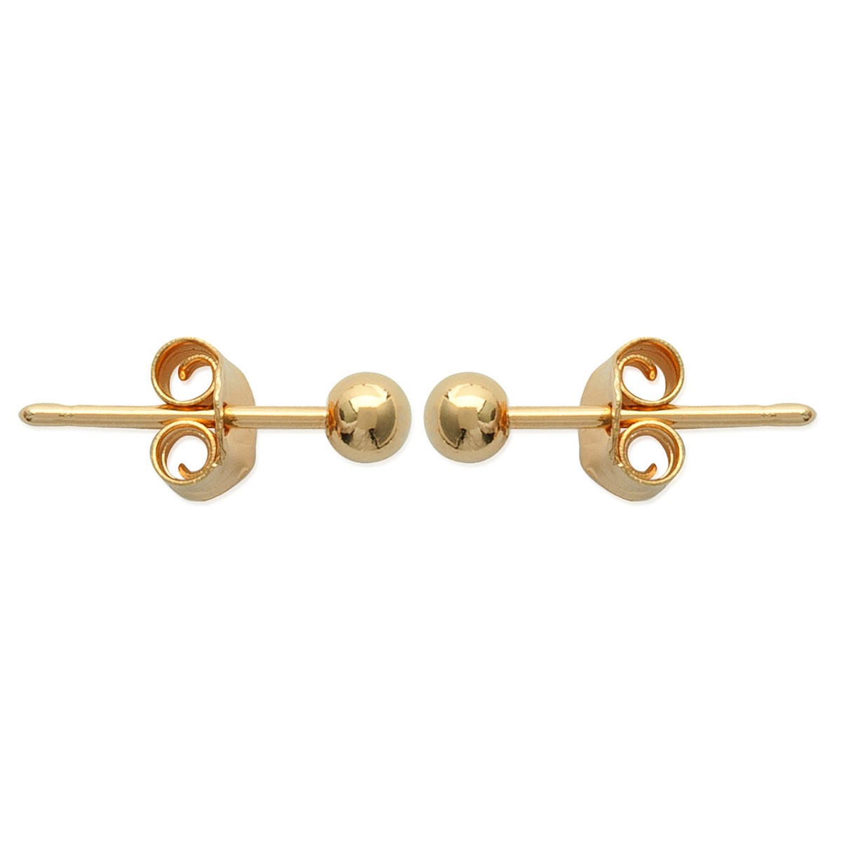 Boucles d'oreilles Brillaxis boules dorées 3mm