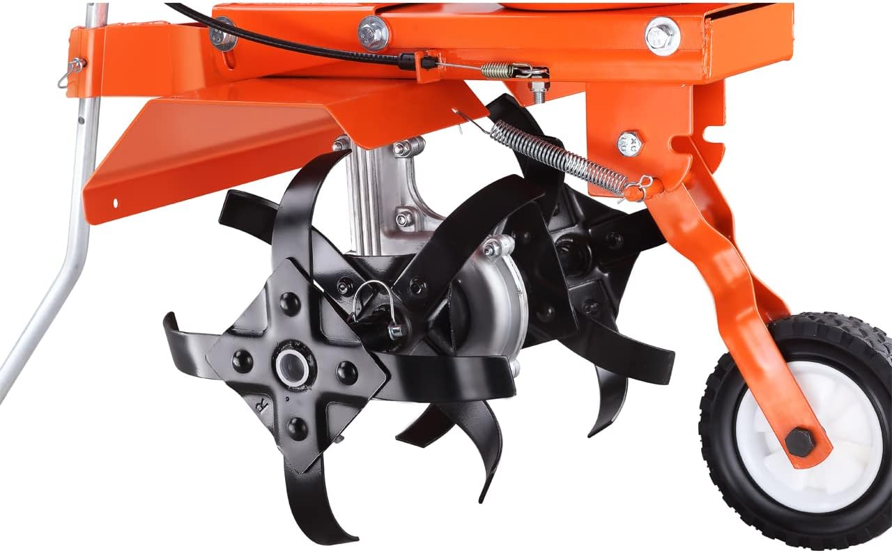 FUXTEC Motorhacke FX-AF1139, Gartenfräse für kleine bis mittelgroße Flächen, benzinbetriebene Bodenhacke, 16 robuste Messer, 4-Takt-Motor, Arbeitsbreite 36 cm, 3000 U/min