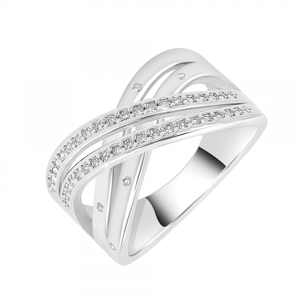 Bague SC Crystal ornée de cristaux scintillants
