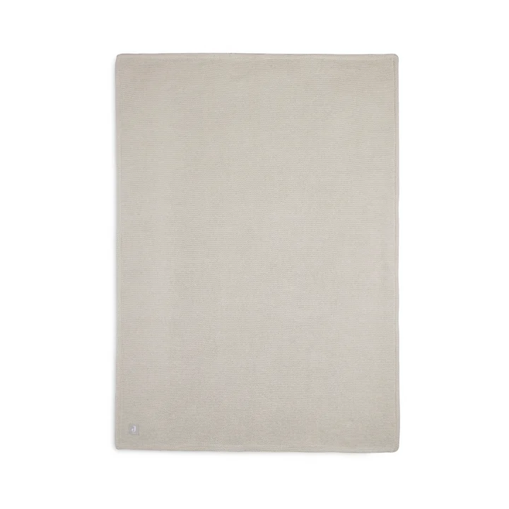 Jollein - Babydecke, 75 x 100 cm, Pure gestrickt / Samt, biscuit