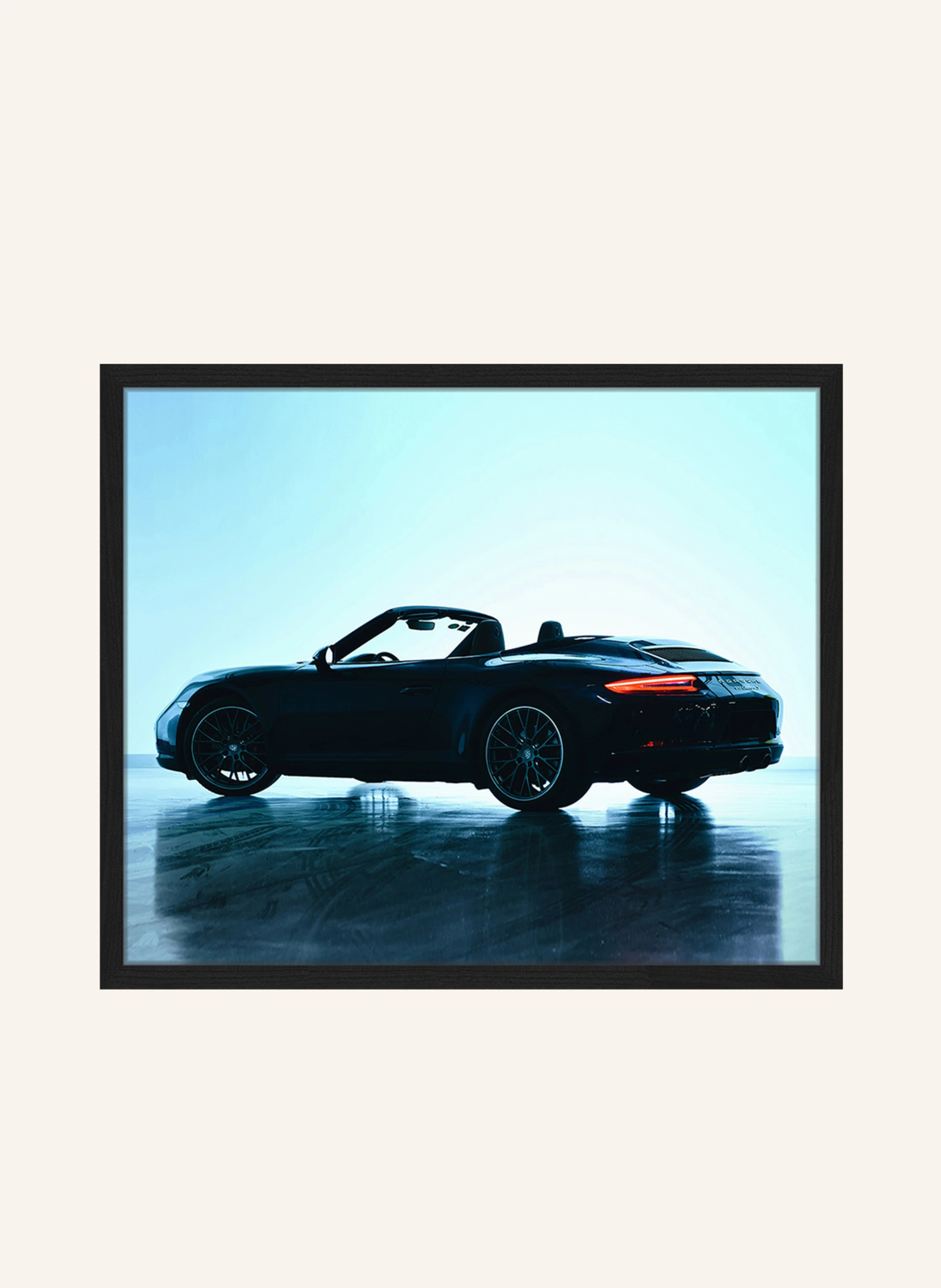 JACOB BADEN Wandbild PORSCHE 911 CARRERA S mit Rahmen