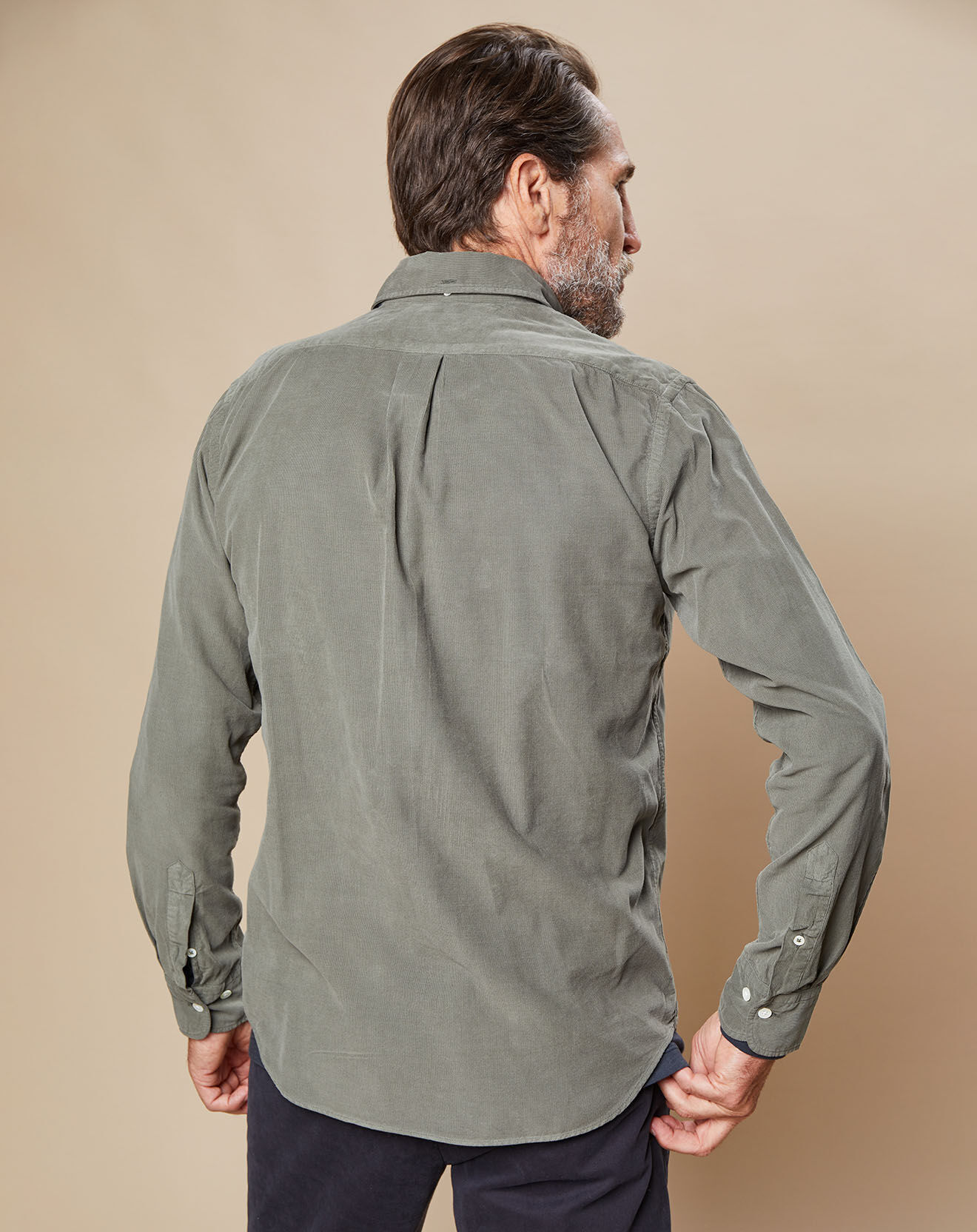 Hartford Chemise Regular en Velours côtelé Pitt Pat camouflage