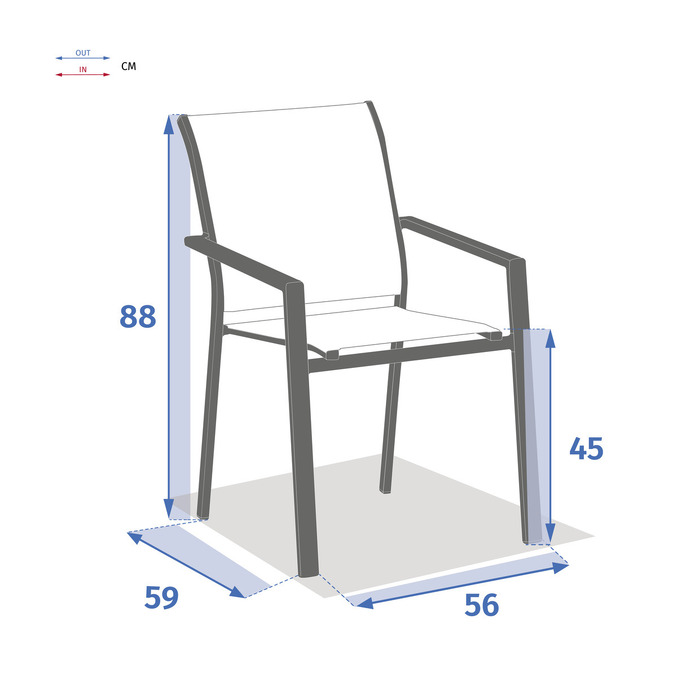 Ensemble table de jardin extensible AXIOME + 12 fauteuils ESSENTIA Argile