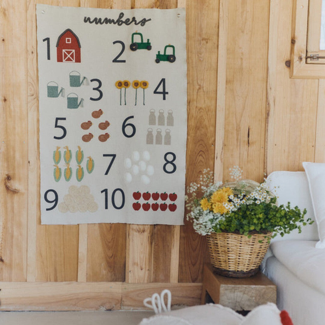 Lorena canals wandkleed farm numbers - 70x100 cm
