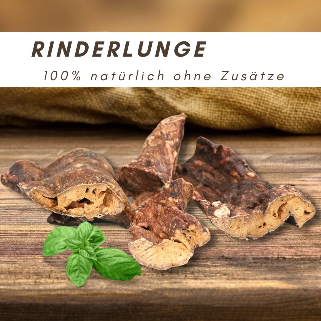 Supravit Rinderlunge getrocknet 300g Kausnack für Hunde