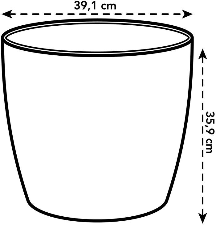 Elho bloempot Brussels antraciet D 39 H 36,5 cm