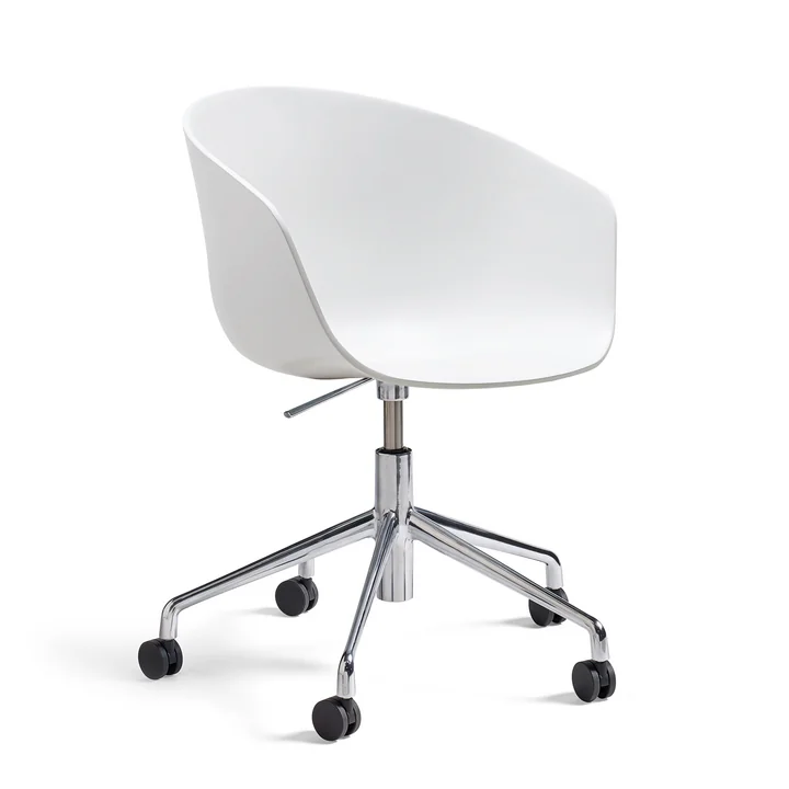 HAY - About A Chair AAC 52 mit Gaslift, Aluminium weiss / white 2.0