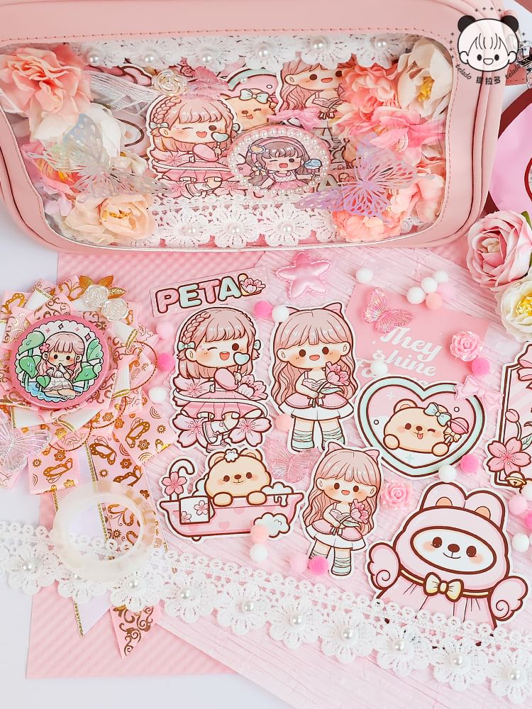 Milena - Cartoon Badge DIY Kit / Sticker / Tas / Set (Verschillende ontwerpen)