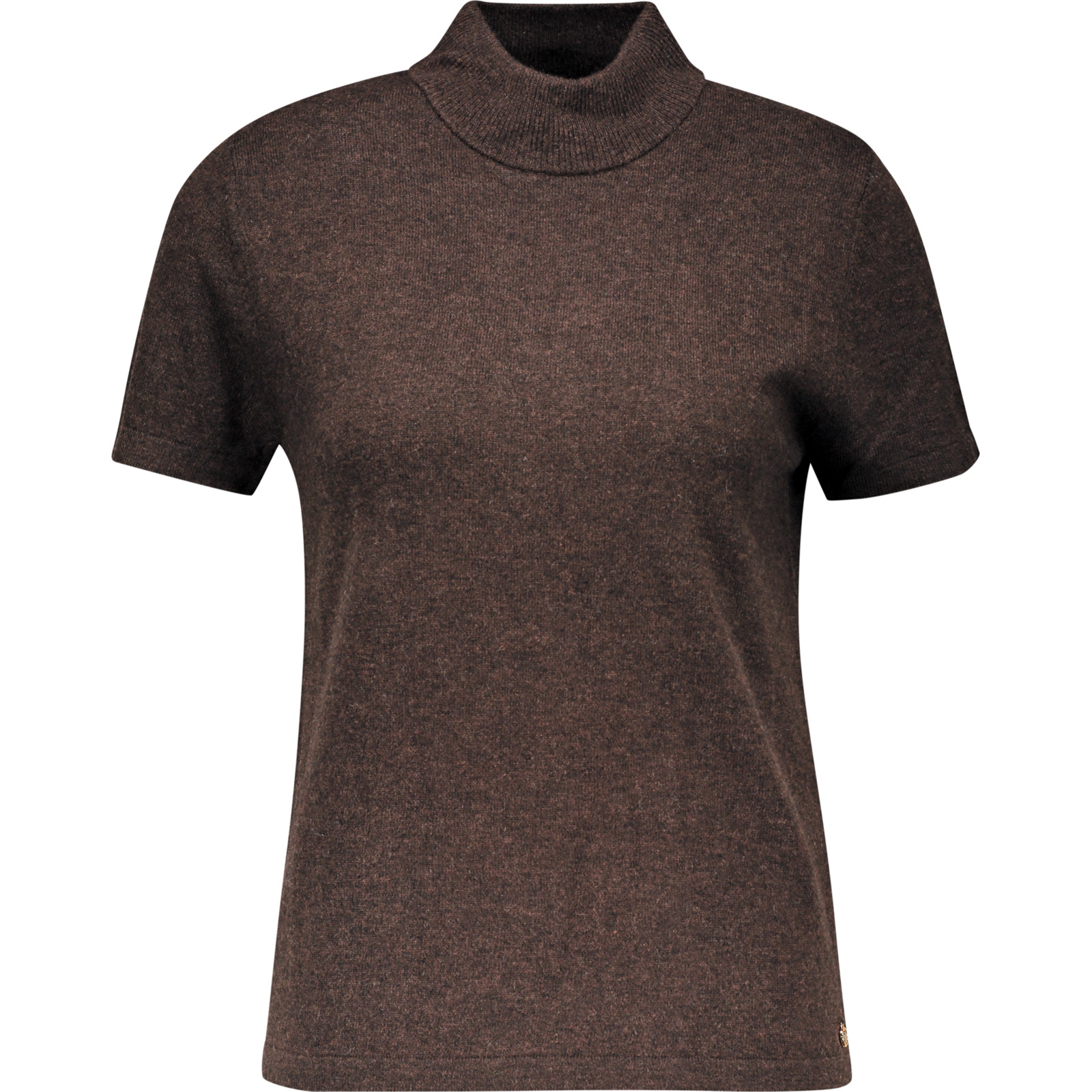 Mexx Damen-T-Shirt Turtle Neck M, dunkelbraun