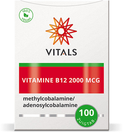 Vitals Vitamine B12 2000 Mcg (100 zuigtabletten)