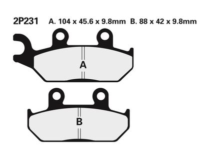 Plaquettes de freins Nissin Off-Road semi-métallique - 2P-231GS