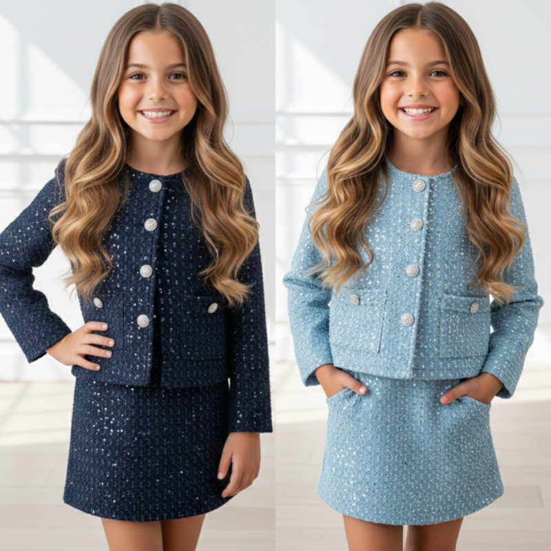 Midnight Spark Denim Set