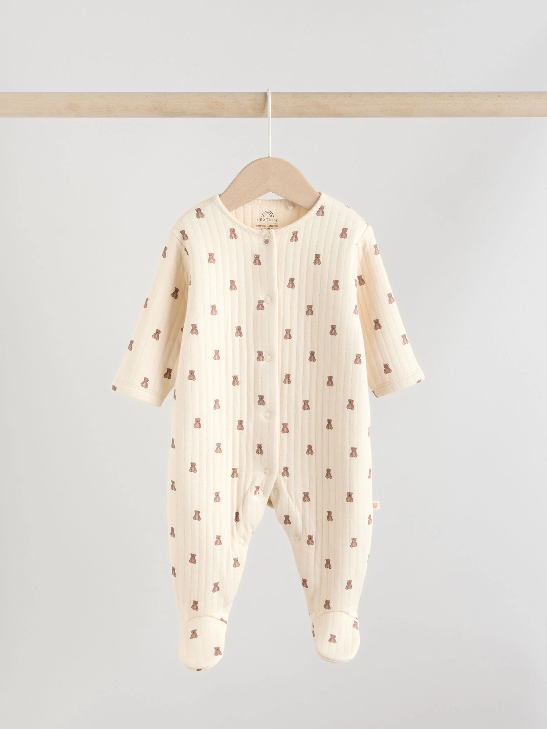 Bruin - Baby Quilted Bear Sleepsuits 2 Pack