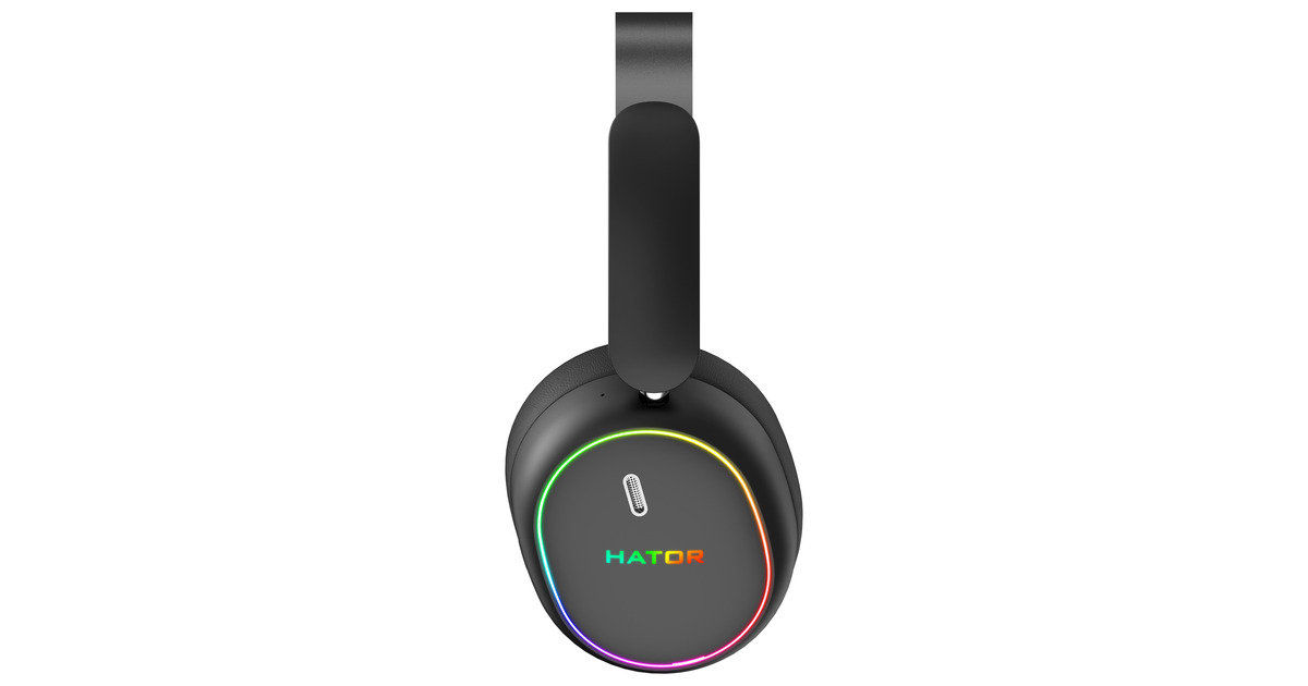 HatorPhoenix 2 Wireless over-ear gaming headset  (Zwart, RGB, 2.4GHz / Bluetooth 5.4 / USB-C)